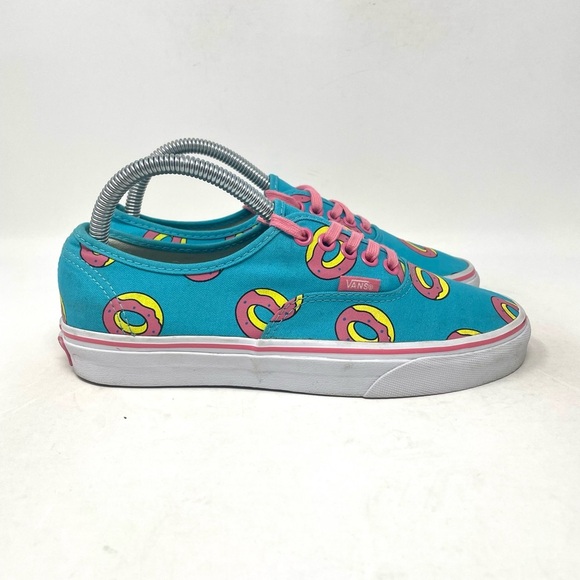 Vans Off the Wall Low Top Lace Up Sneaker “Odd Future”‎ Blue Donuts Womens 8 - Picture 1 of 8